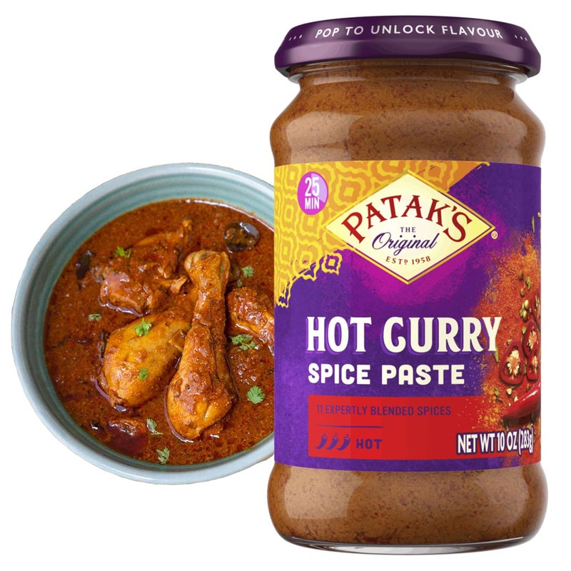 Patak's Hot Curry Paste, 10 Fl Oz - Image 1